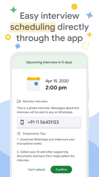 Google Kormo Jobs - interview scheduling