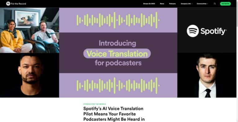 Spotify voice translation