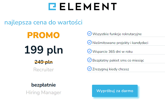 Element cennik baner