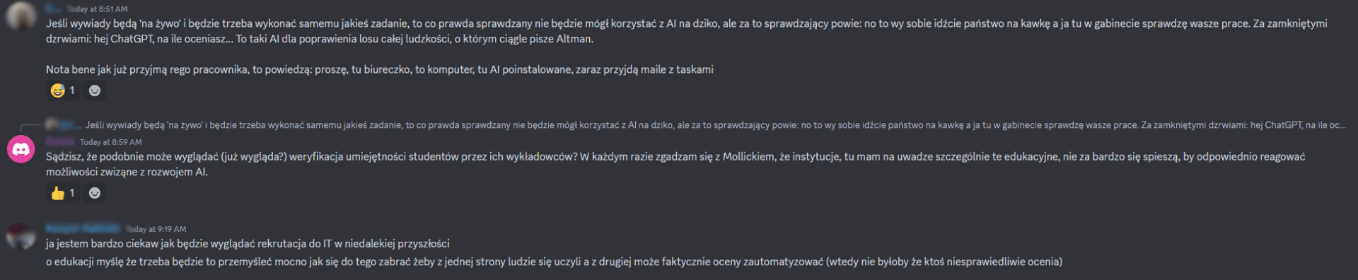 Discord horyzont ai - procesy rekrutacyjne