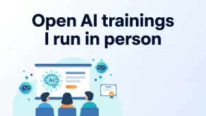 Open AI trainings I run in person with EY Academy of Business and Altkom Akademia.