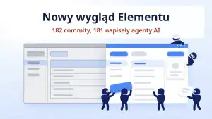Nowy wygląd Elementu w Material 3, agenty AI składają interfejs.